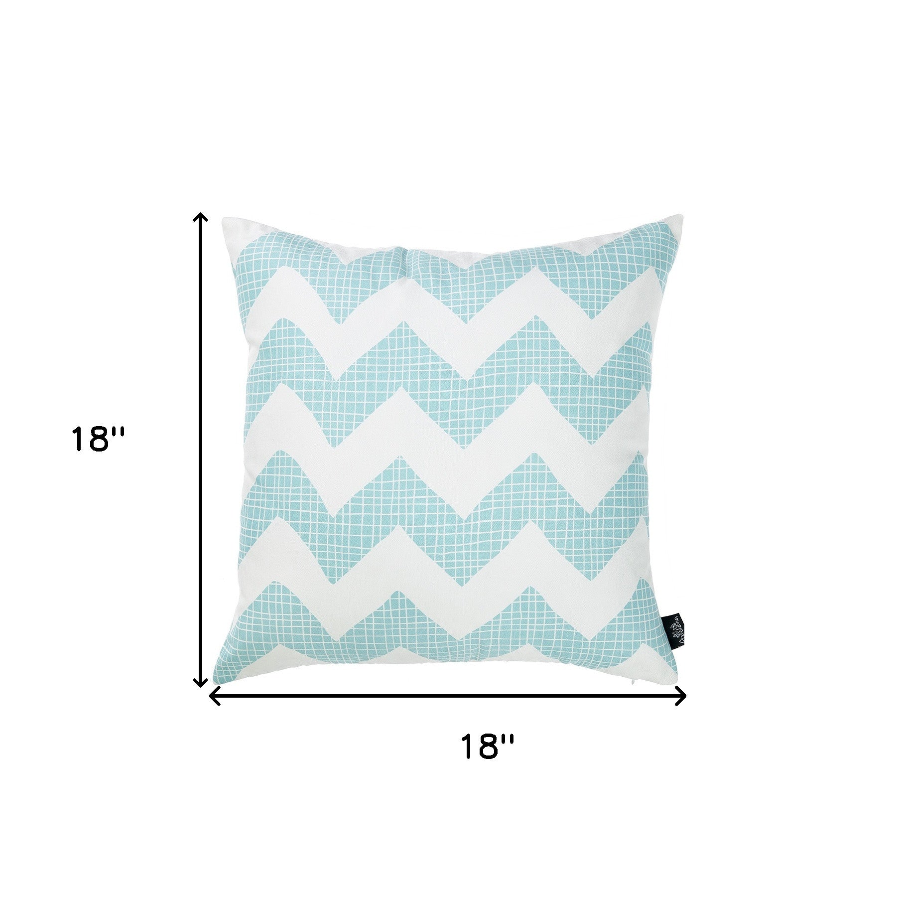 Aqua Blue Chevron Printed Decorative Throw Pillow Cover