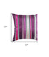 Set Of 2 Purple Varigated Stripe Decorative Pillow Covers