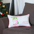 20" X 12" Red and White Christmas Snowflakes Polyester Pillow Cover