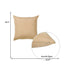 Set Of 2 Light Beige Brushed Twill Decorative Throw Pillow Covers