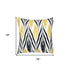 Black And  Yellow Zig Zag Decorative Throw Pillow Cover