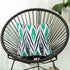 Black White And Green Long Ikat Decorative Throw Pillow Cover