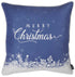 Merry Christmas Snow Scene Decorative Throw Pillow Cover