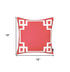 Square Red And White Geometric Decorative Throw Pillow Cover