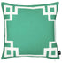 Grass Green And White Geometric Decorative Throw Pillow Cover