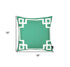 Grass Green And White Geometric Decorative Throw Pillow Cover