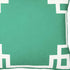 Grass Green And White Geometric Decorative Throw Pillow Cover