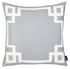 18" Light Grey And White Geometric Decorative Throw Pillow Cover