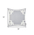 18" Light Grey And White Geometric Decorative Throw Pillow Cover