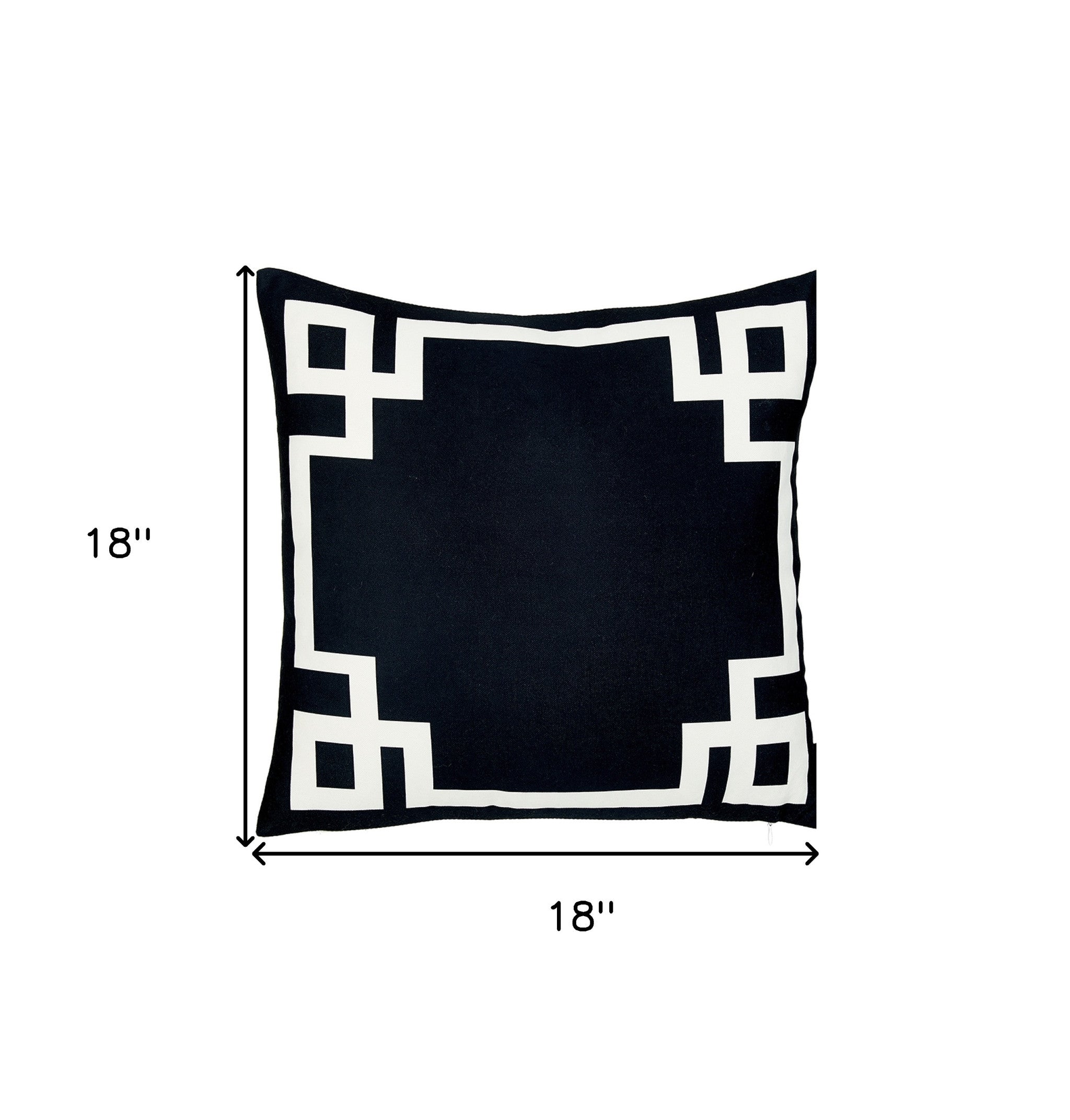 Black And White Geometric Decorative Throw Pillow Cover