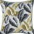 Black White Celadon Tropical Leaf Decorative Throw Pillow Cover