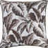 Brown Jacquard Tropical Leaf Decorative Throw Pillow Cover