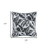 Black And White Tropical Leaf Decorative Throw Pillow Cover