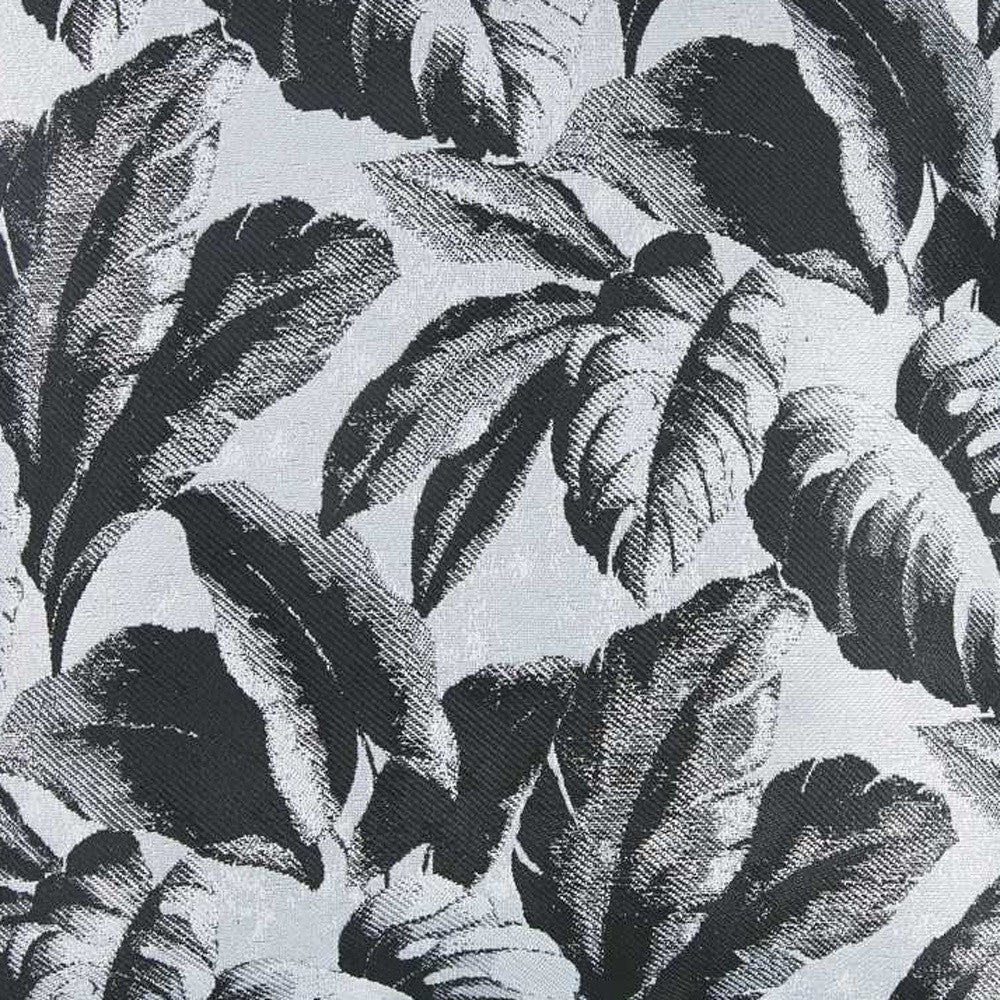 Black And White Tropical Leaf Decorative Throw Pillow Cover