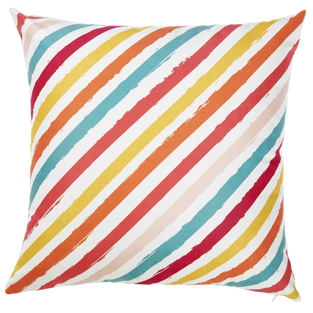 Beachy Slanted Stripe Decorative Throw Pillow Cover