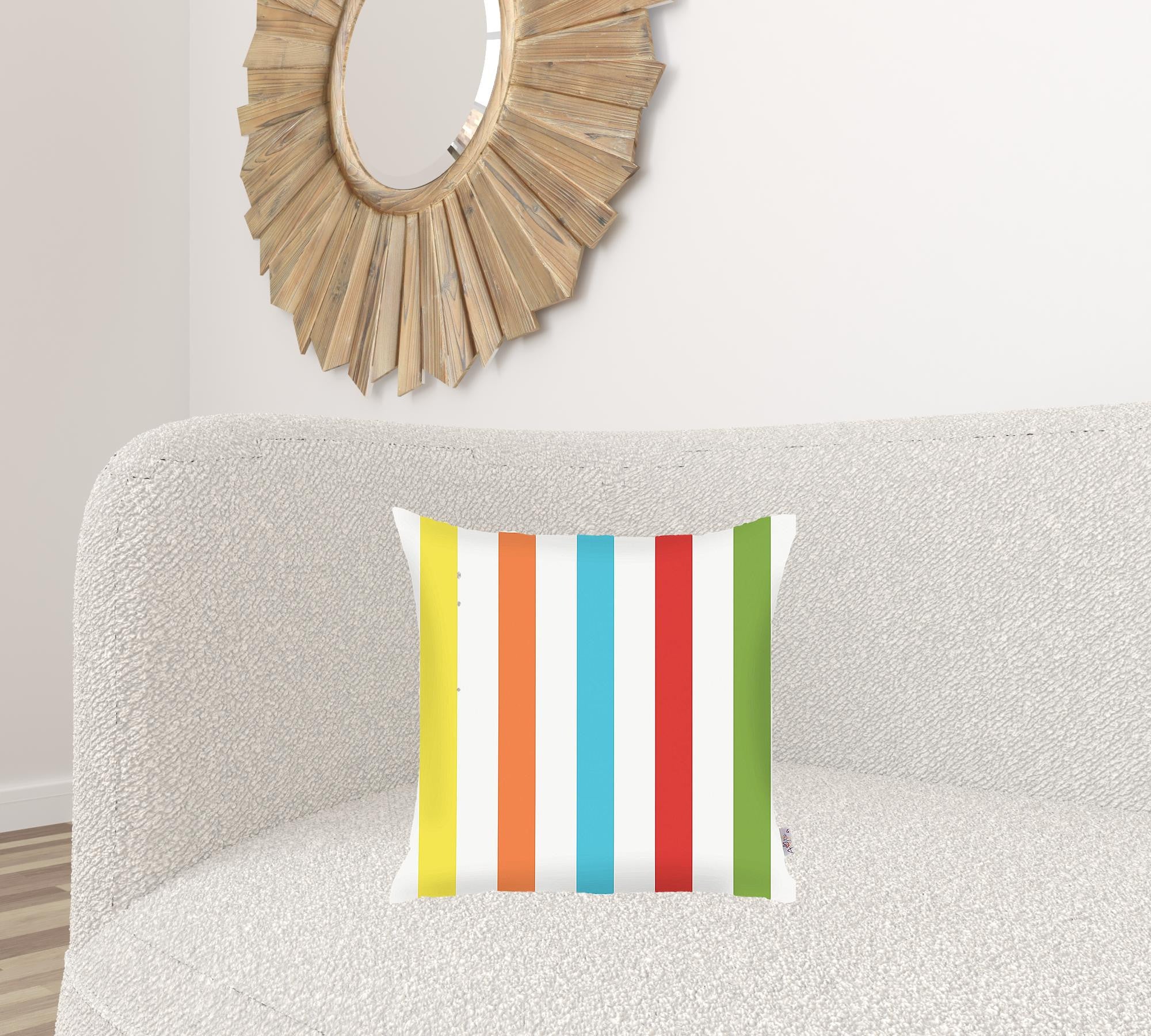 Regatta Stripes Decorative Throw Pillow Cover