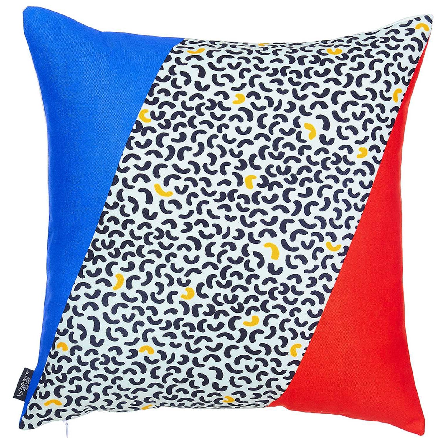 18"X18" Memphis Square Printed Decorative Throw Pillow Cover