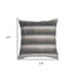 Gray Taupe And White Stripe Decorative Throw Pillow Cover