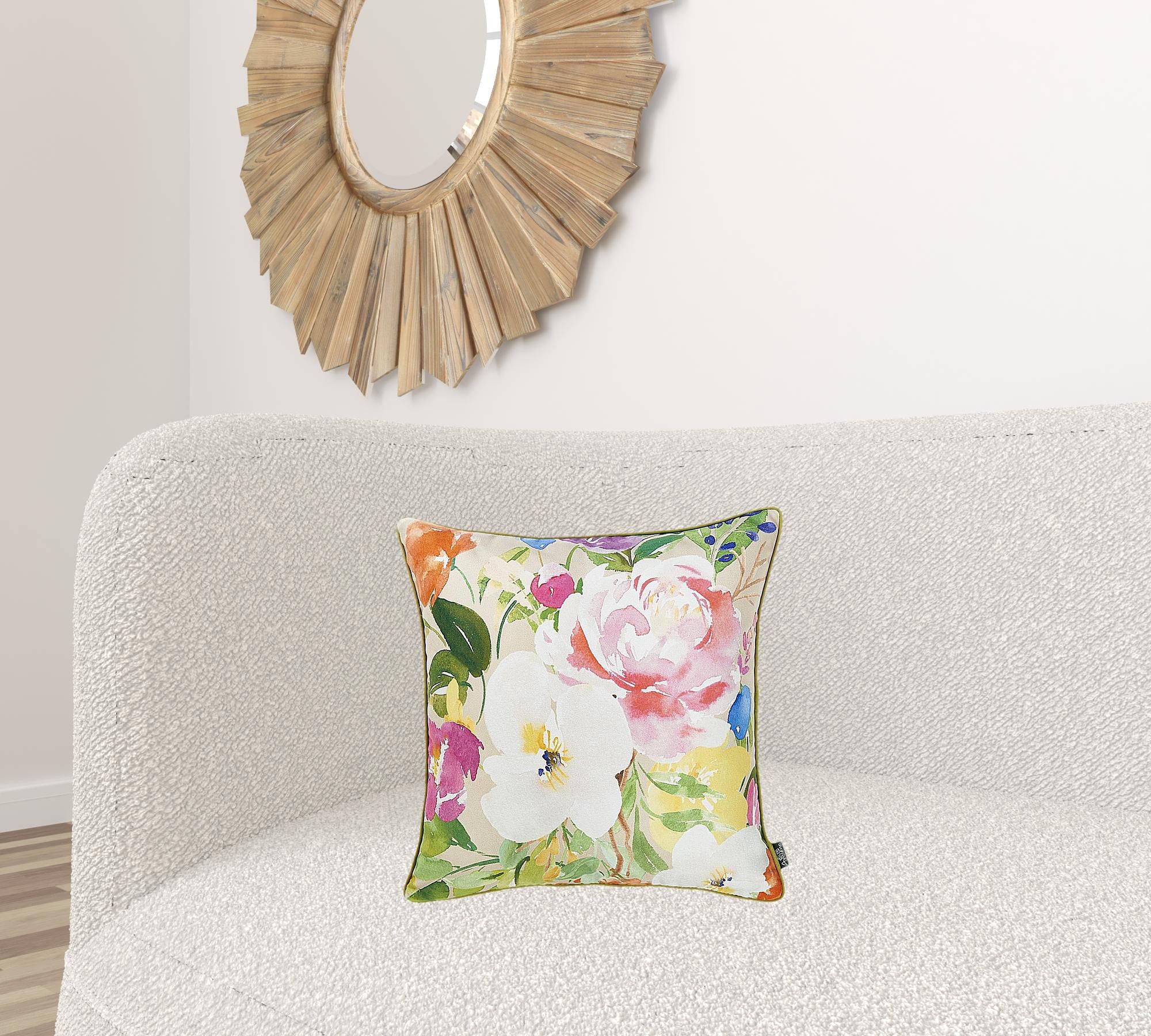 Watercolor Bouquet Decorative Throw Pillow Cover