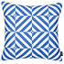 Blue And White Geometric Squares Decorative Throw Pillow Cover