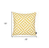 Yellow And White Geometric Squares Decorative Throw Pillow Cover