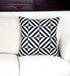 18" Black and White Geometric Throw Pillow Cover