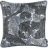 17"X 17" Grey Jacquard Leaf Decorative Throw Pillow Cover