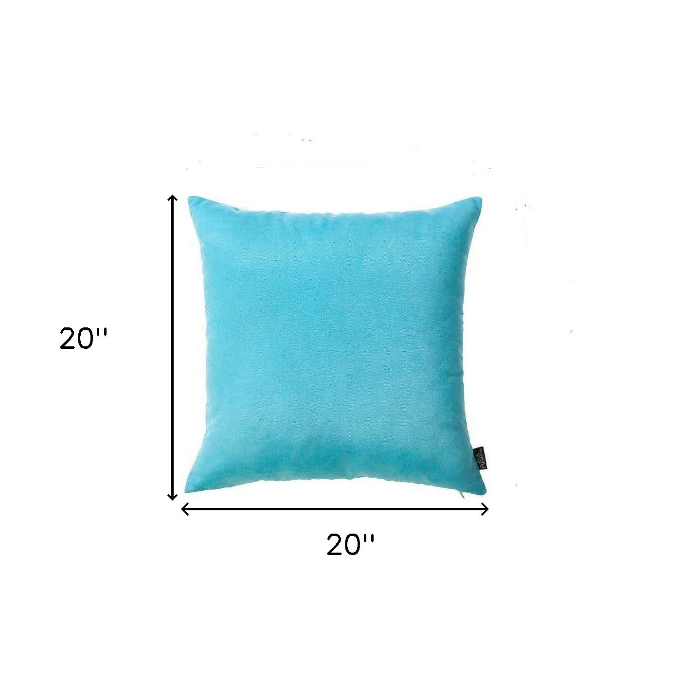 Set Of 2 Aqua Blue Brushed Twill Decorative Throw Pillow Covers