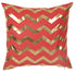 Gold And Red Chevron Decorative Throw Pillow Cover