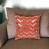 Gold And Red Chevron Decorative Throw Pillow Cover