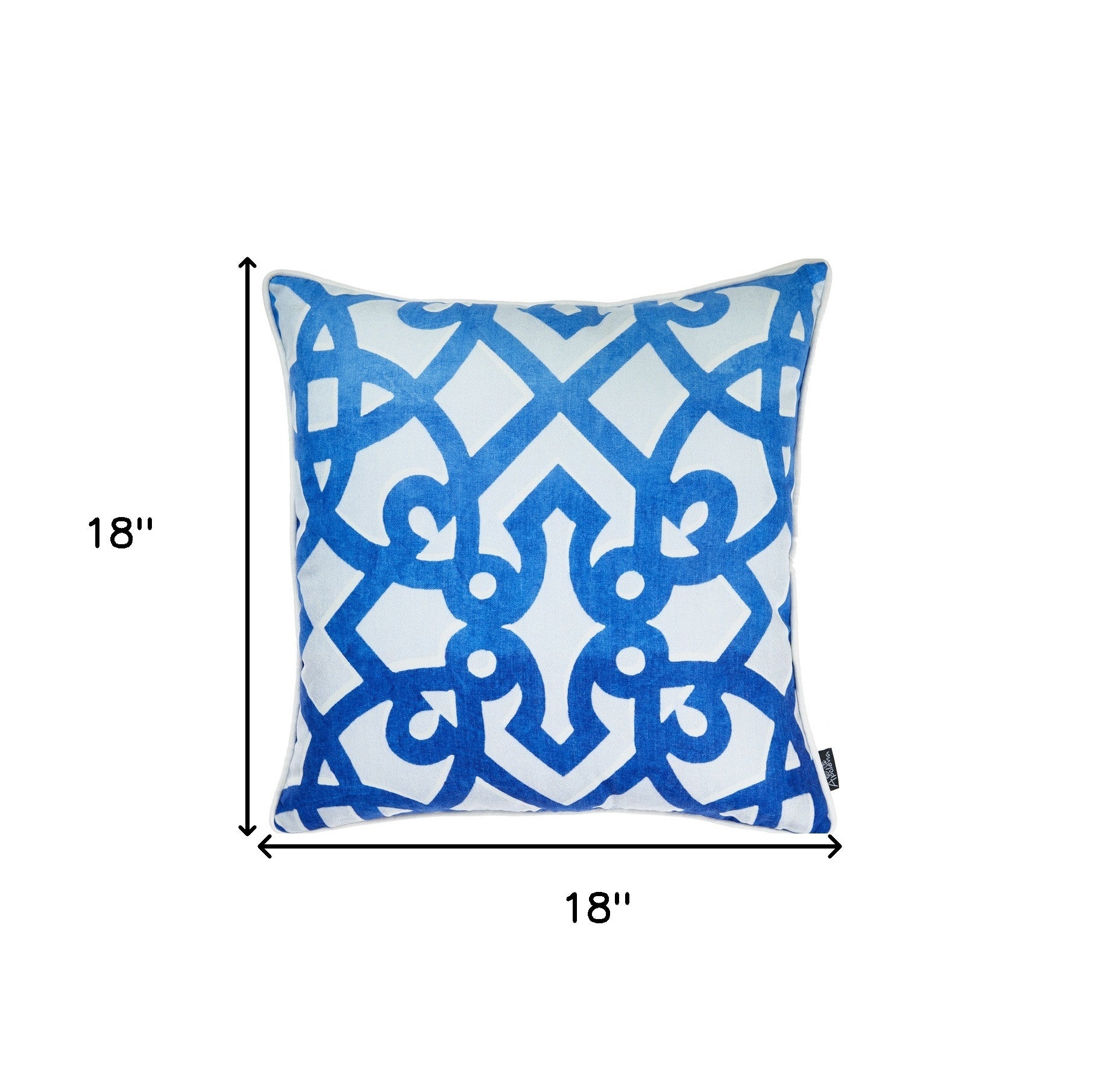 Blue Trellis Decorative Throw Pillow Cover Printed