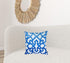 Blue Trellis Decorative Throw Pillow Cover Printed