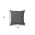 Set Of 2 Gray Brushed Twill Decorative Throw Pillow Covers