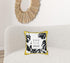 Exotic Palm Black White Yellow Decorative Throw Pillow Cover