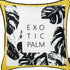 Exotic Palm Black White Yellow Decorative Throw Pillow Cover