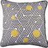 18"X18" Scandi Square Geo Printed Decorative Throw Pillow Cover