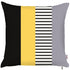 18" X 18" Black and Yellow Polyester Pillow Cover