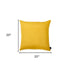 Set Of 2 Yellow Brushed Twill Decorative Throw Pillow Covers