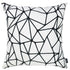 18" X 18" Black and White Polyester Pillow Cover