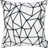 18" X 18" Black and White Polyester Pillow Cover