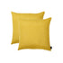 Set Of Two Yellow Brushed Twill Decorative Throw Pillow Covers