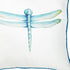 Square Aqua Blue Watercolor Dragonfly Decorative Throw Pillow Cover