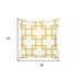 Yellow And White Geometric Squares Decorative Throw Pillow Cover