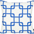 Blue And White Geometric Squares Decorative Throw Pillow Cover