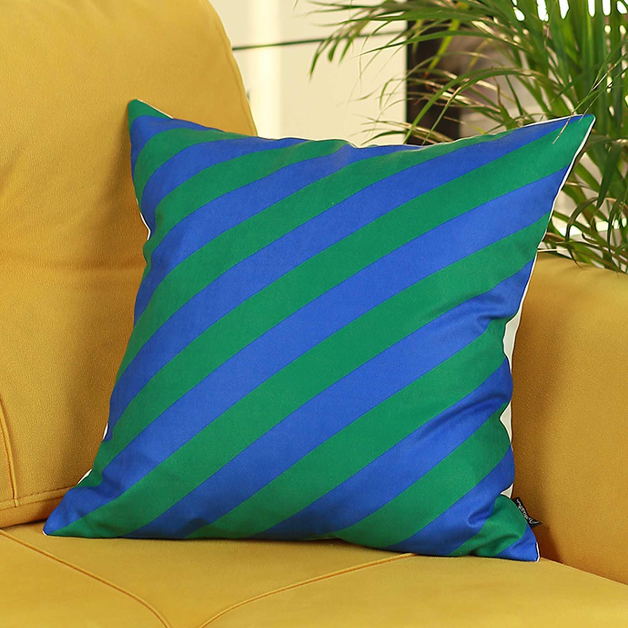 18"X18" Memphis Square Printed Decorative Throw Pillow Cover