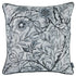 17"X 17" Grey Jacquard Artistic Leaf Decorative Throw Pillow Cover