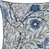 Blue Jacquard Leaf Decorative Throw Pillow Cover