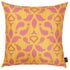 18"X18" Orange Ikat Decorative Throw Pillow Cover Printed