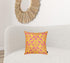 18"X18" Orange Ikat Decorative Throw Pillow Cover Printed