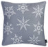 18" Silver Gray Holiday Snow Flakes Throw Pillow Cover